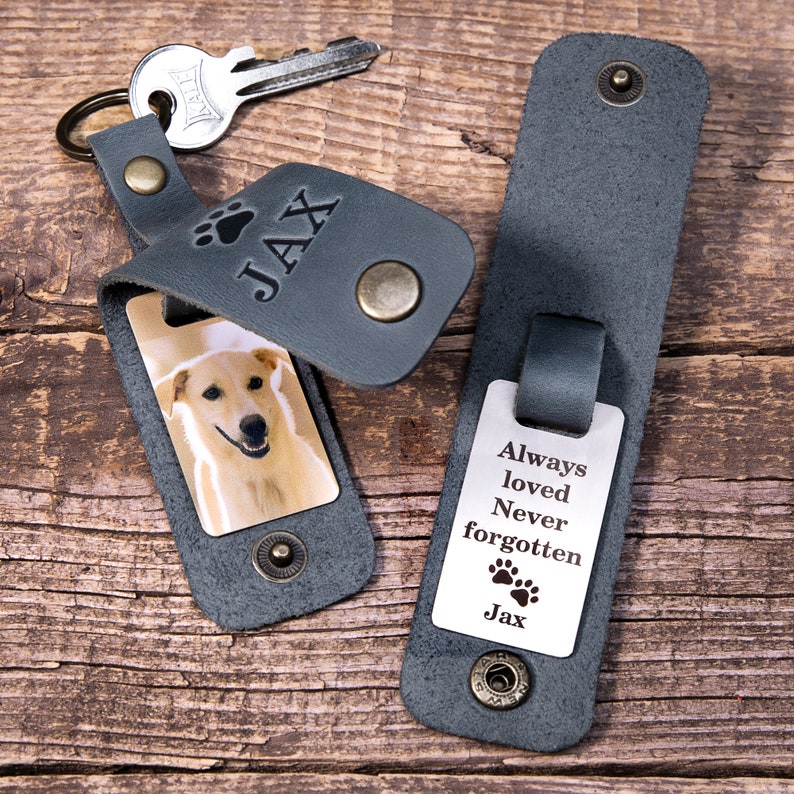 Rip pet keychain, dog memorial keychain, loss of dog custom keychain, dog passed away gift, dog died photo keychain gift, deceased dog gift image 7