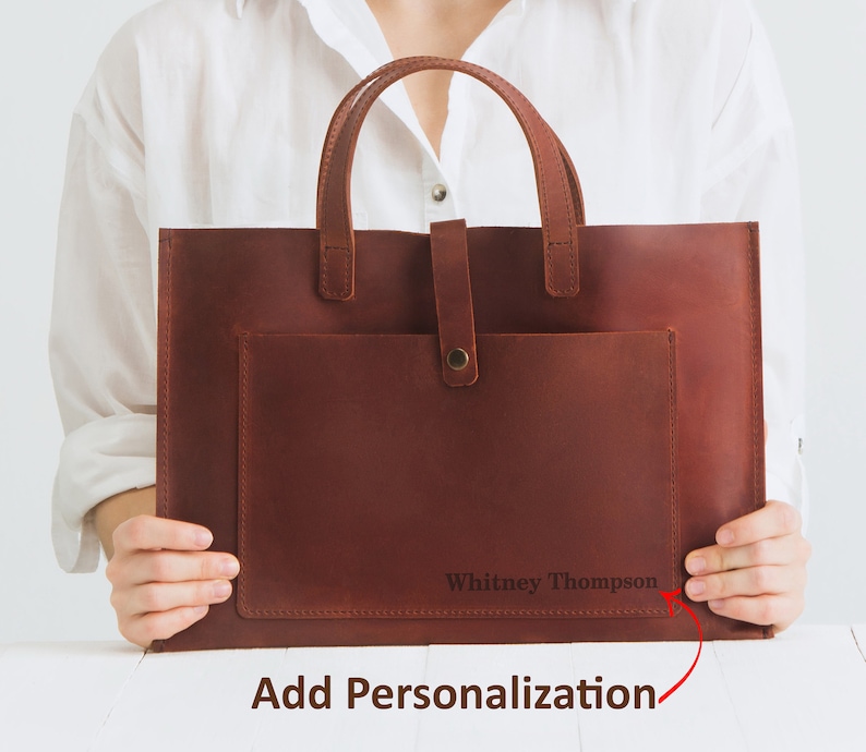 Leather Laptop Sleeve With Pocket for Charger Custom Leather Etsy