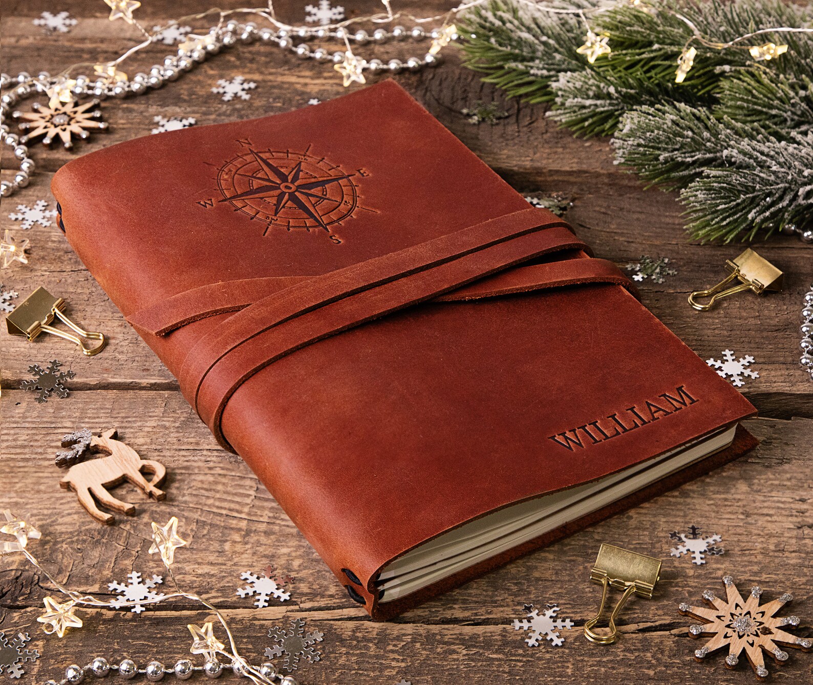 Personalized leather journal Engraved leather notebook Etsy