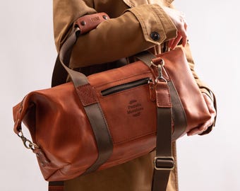 Personalized Leather Travel Bag, Gifts for Women, Leather Duffle Bag, Gift for Her