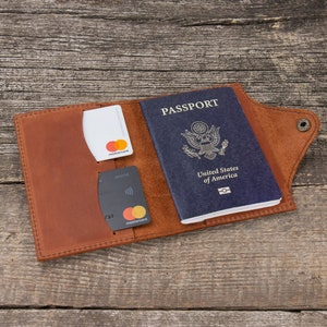 Porta pasaporte personalizado para hombre, billetera de cuero genuino para pasaporte, porta pasaporte personalizado, billetera de cuero personalizada para pasaporte para hombre
