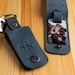 Leather photo keychain, Custom boyfriend gift, anniversary gifts for boyfriend, custom picture keychain with engraved text