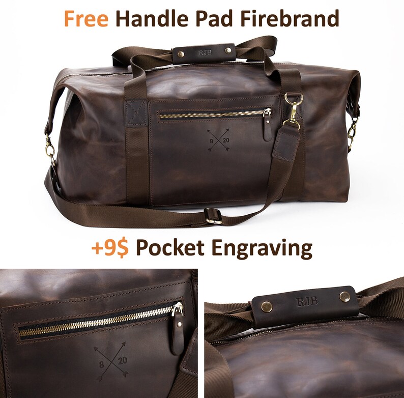 Black Leather Duffel Bag Men Mens Leather Luggage Bag Etsy