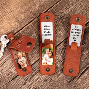 Picture keychain for mom, Personalized mama photo keychain, mama leather keychain, gift from daughter, mama picture gift, Mother&#39;s Day gift