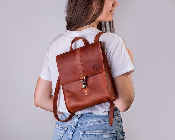 Women's Mini Leather Backpack