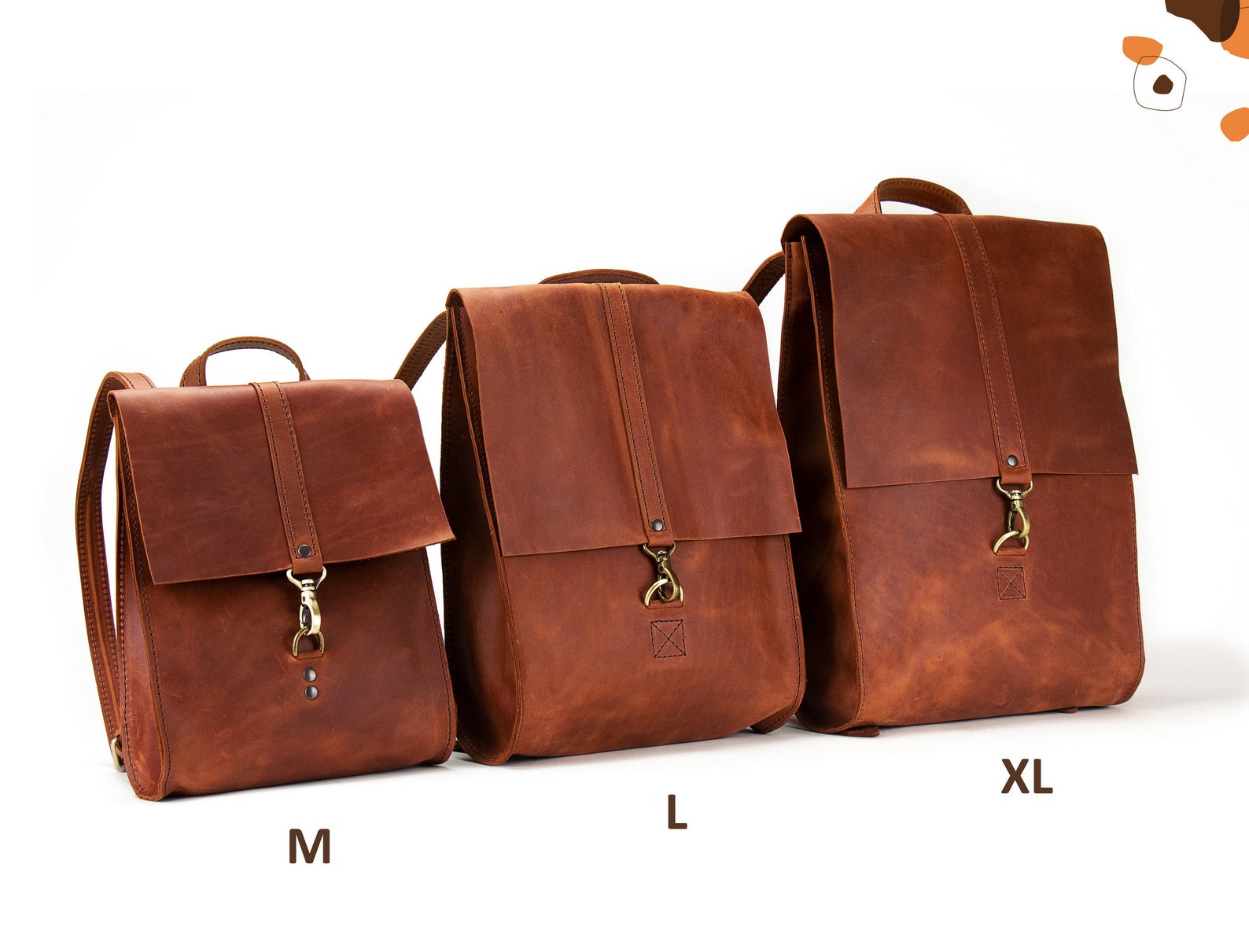 Small leather Backpack purse mini Black leather backpack Etsy