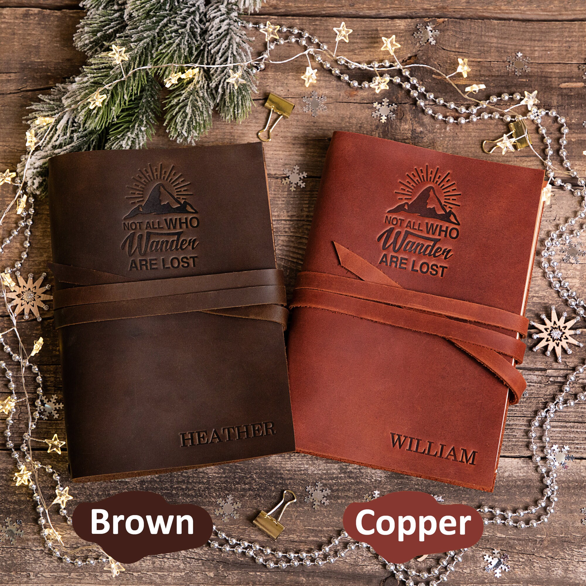 Personalized gift for man Mens leather journal Leather gift Etsy