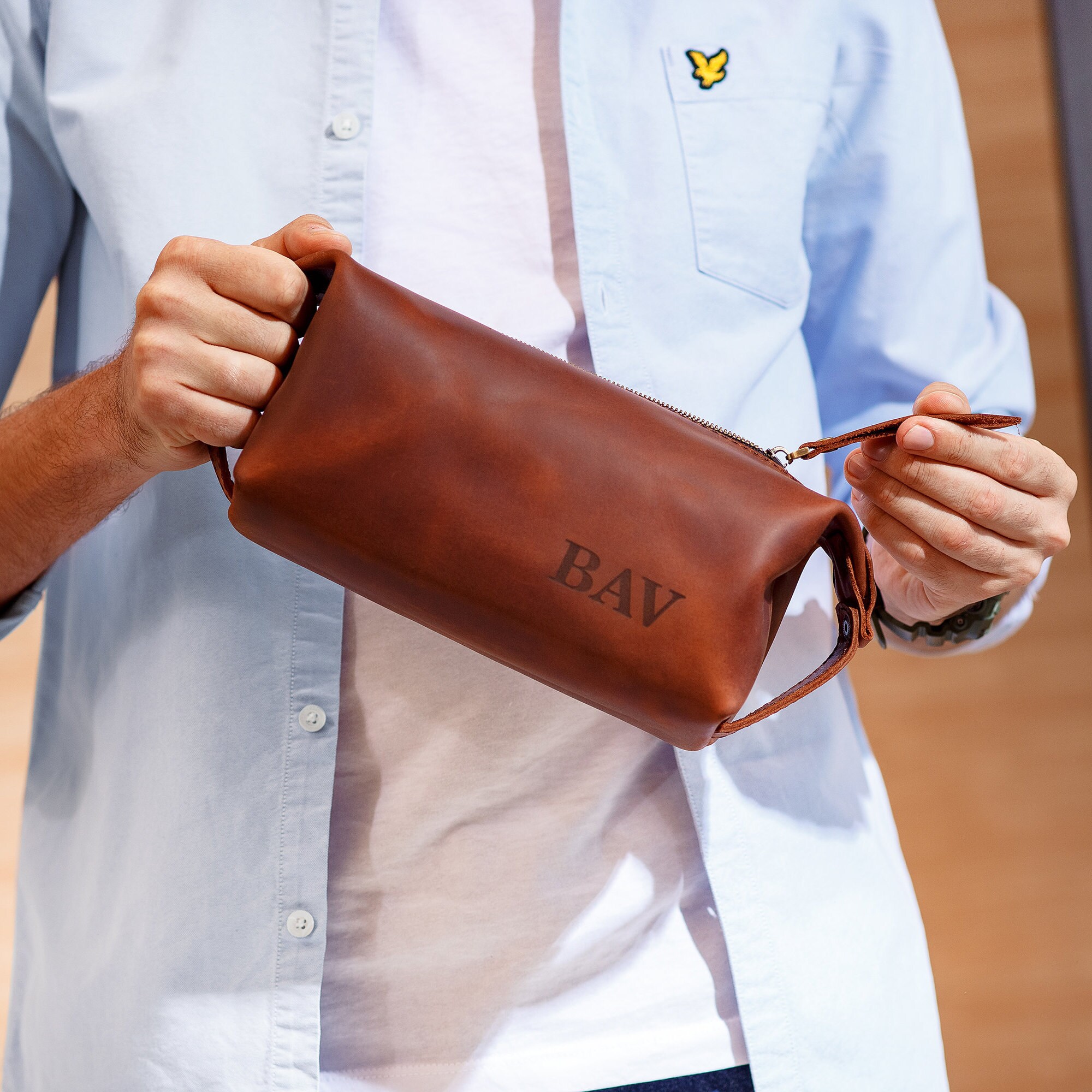 Best mens toiletry bag 2022 Fathers day gift leather dopp Etsy Nederland