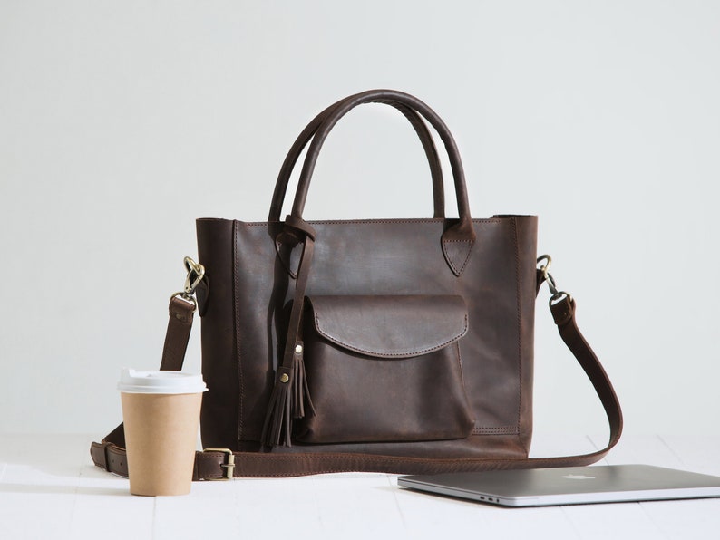 Women Leather Laptop Bag Womens Brown Leather Laptop Bag Etsy