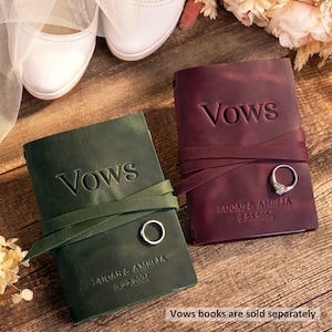 Groom and Bride Personalized Vows Books, Leather Vows Book, Custom Vows Book, Personalized Gift