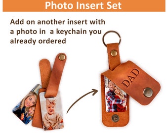 Keychain Photo Insert Set: Replacement Tag & Rivet