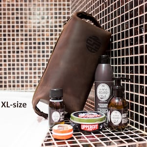 Groomsmen Gift SET of 6 or only 1 groomsmen proposal mens toiletry bag groomsman gift, leather dopp kit groom gift bag, bestman gift image 5