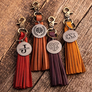 Leather Tassel for Bag, Leather Accessory for Handbag, Keychain Tassle for Purse, Leather Accessory for Women Tote Bag