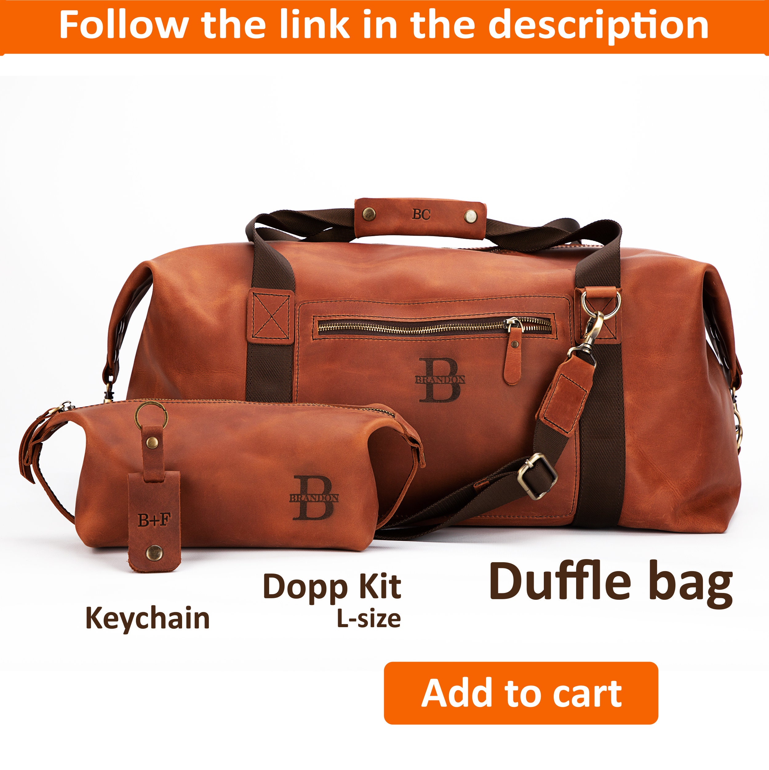 Mens leather shop weekend bag sale