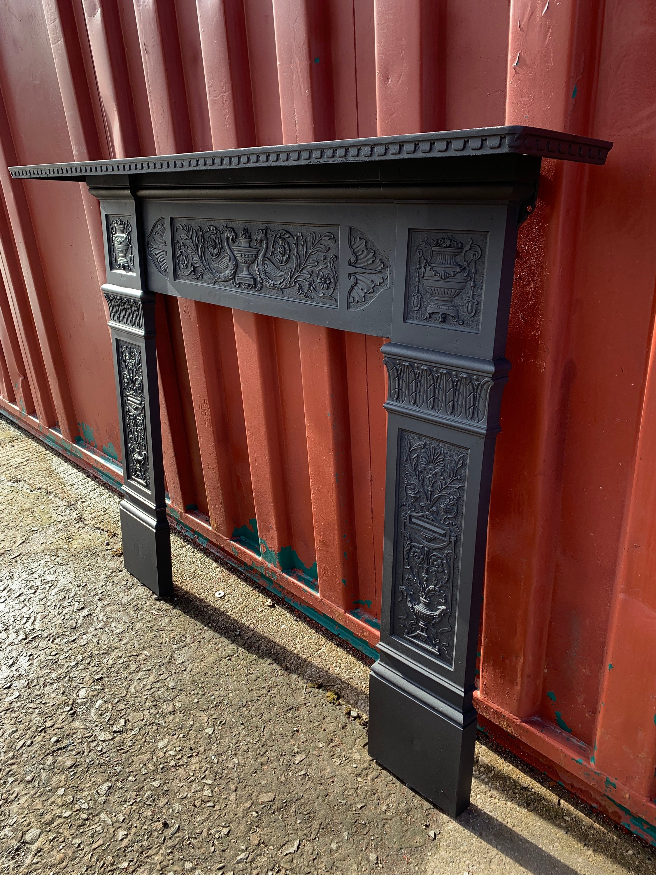 Grand Victorian cast iron fireplace fire surround suit Etsy
