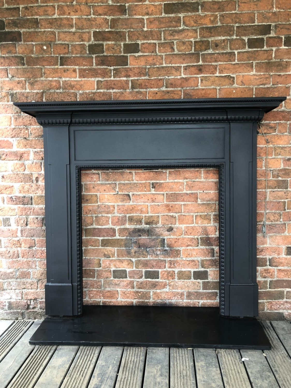 Large Victorian Cast Iron Fireplace Fire Surround Etsy