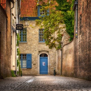 Beautiful Alley Way in Bruges, Belgium