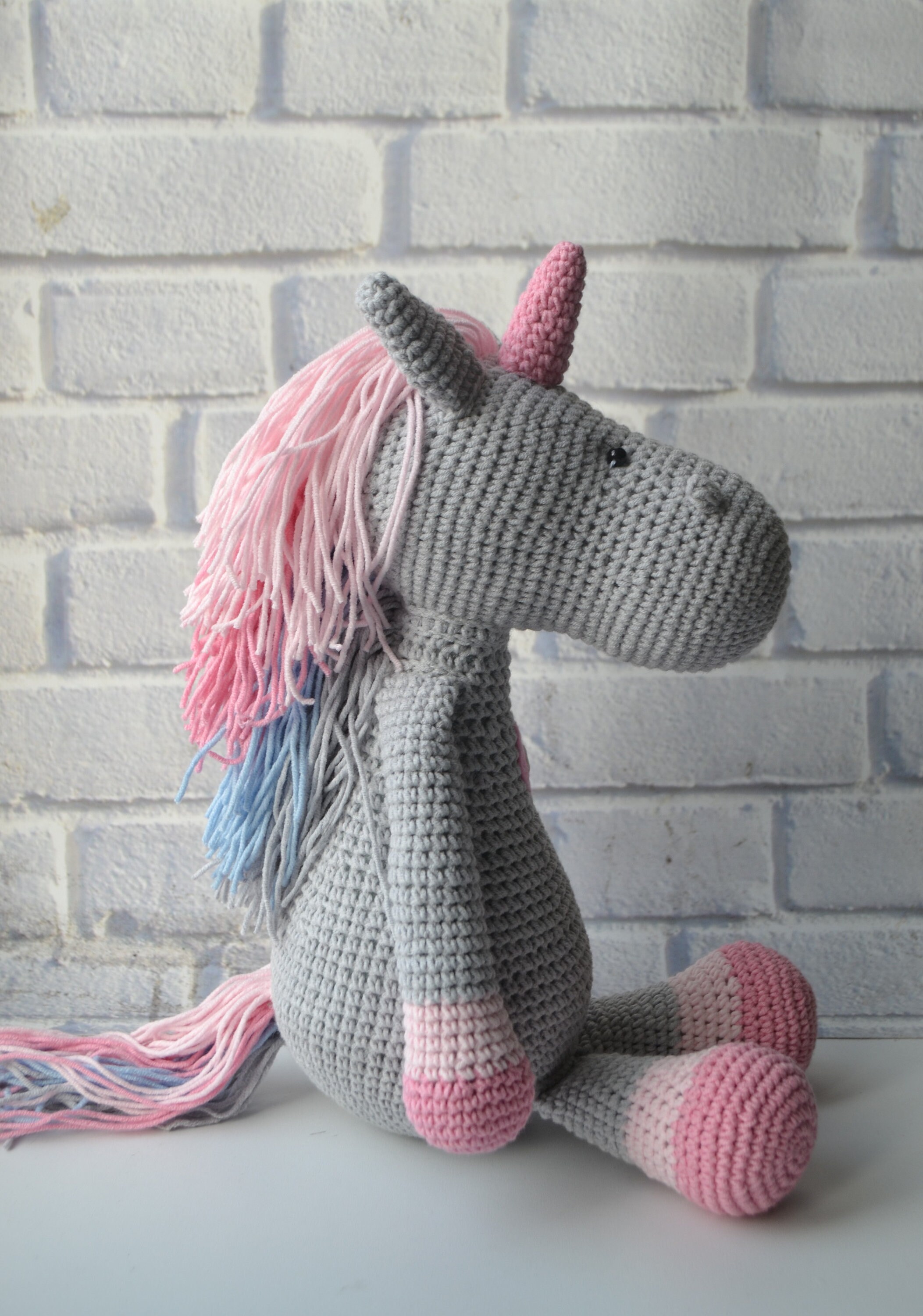 Handmade Crochet Unicorn Doll & Unicorn Toy main image 1