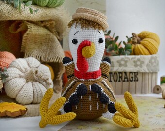 Crochet turkey, Thanksgiving gift, Crochet pumpkin, thanksgiving crochet, crochet farm animal