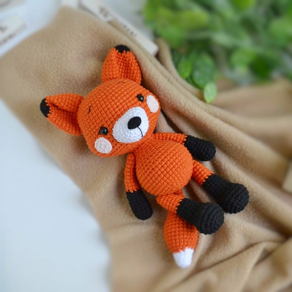 Fox, Crochet Fox, forest animals, forest nursery decor, forest toys, woodland crochet toys, woodland theme