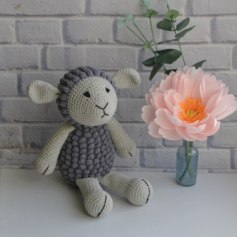 Crochet lamb toy Crochet curly Sheep doll Cute lamb plush Etsy