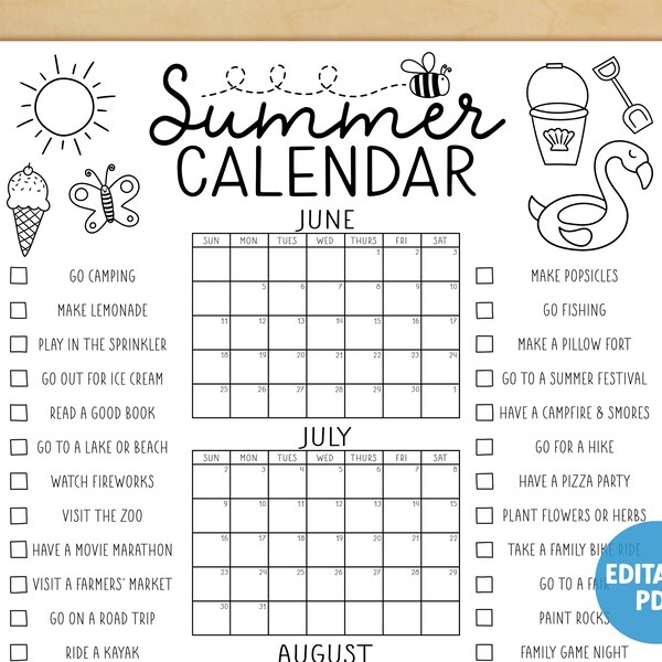 Printable Calendar - Etsy