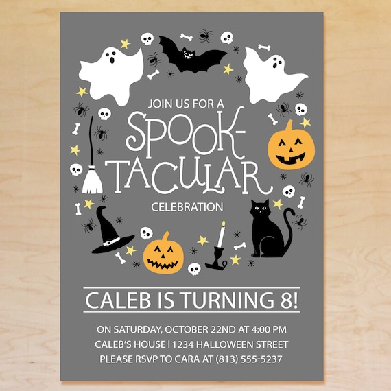 Halloween cheap birthday invitation