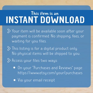 Pu&ograve; includere: Una grafica blu con le parole "DOWNLOAD IMMEDIATO" in bianco. La grafica include anche testo sulla disponibilit&agrave; di prodotti digitali, accesso tramite la pagina degli acquisti e ricevuta via email.