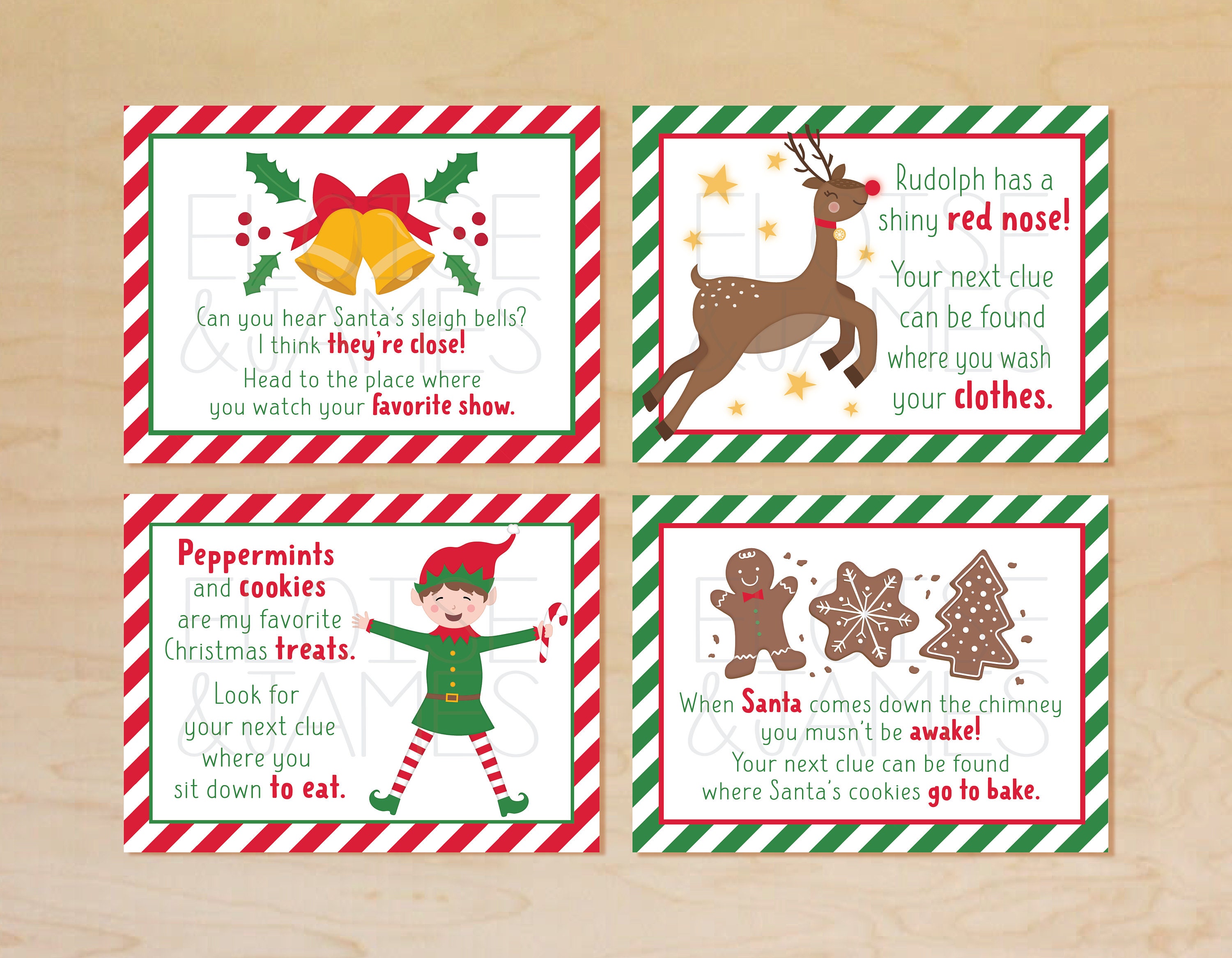 Christmas Scavenger Hunt, Elf Treasure Hunt, Scavenger Hunt for Kids ...