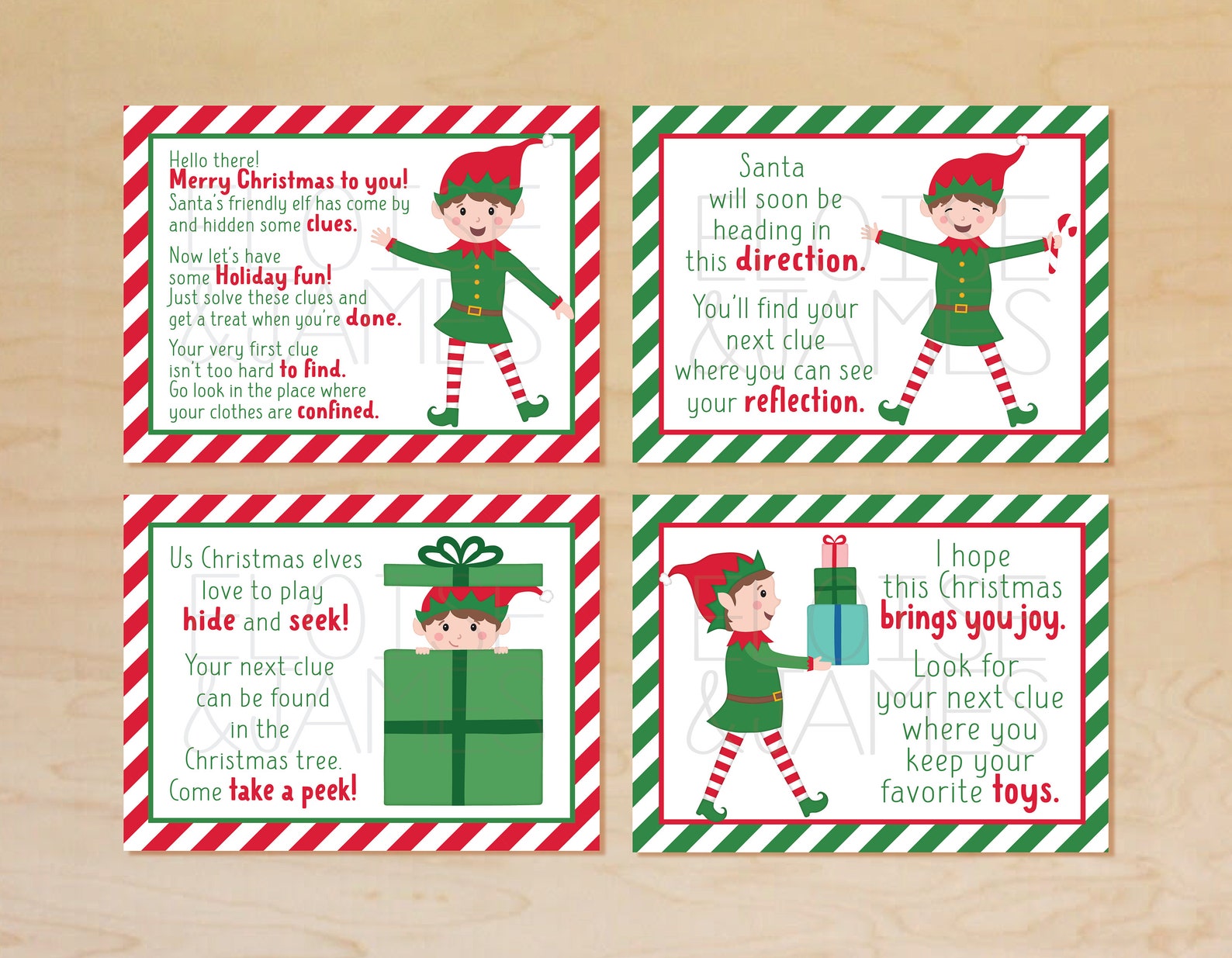 Christmas Scavenger Hunt Elf Treasure Hunt Scavenger Hunt - Etsy