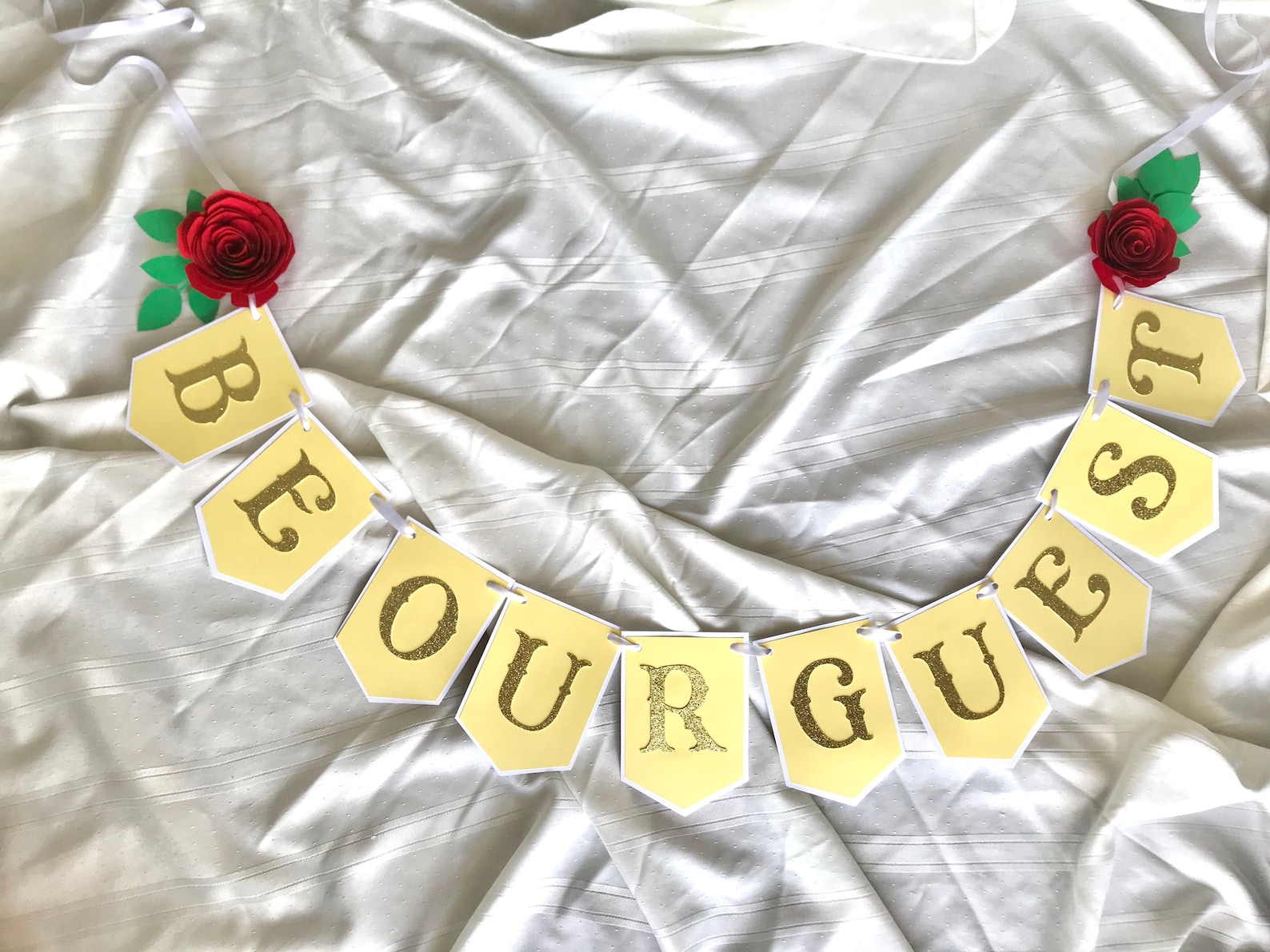 Be Our Guest Banner Belle Birthday Beauty and the Beast - Etsy