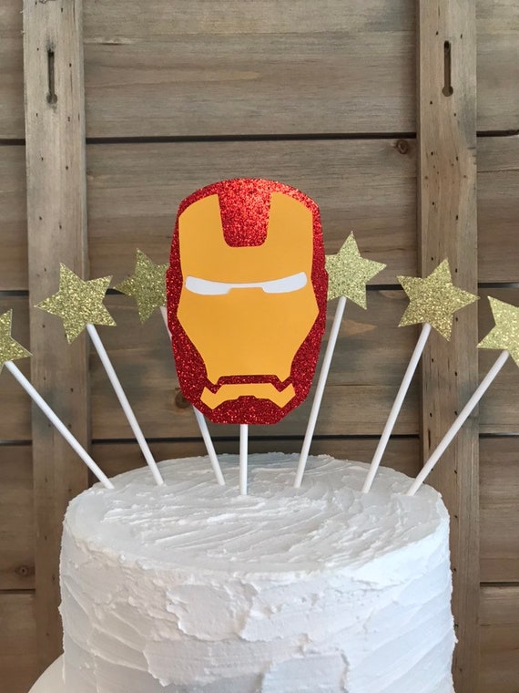Ironman Cake Topper Iron Man Cake Ironman Party Iron Man Etsy