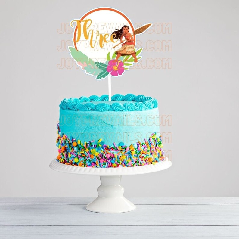 Moana Cake Topper Moana Birthday Moana Party Decor Moana Etsy