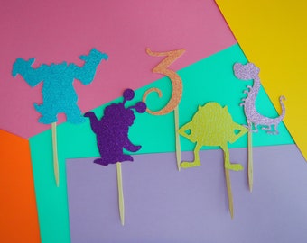 Monsters Cupcake Toppers, Pixar birthday, monster party, monsters theme