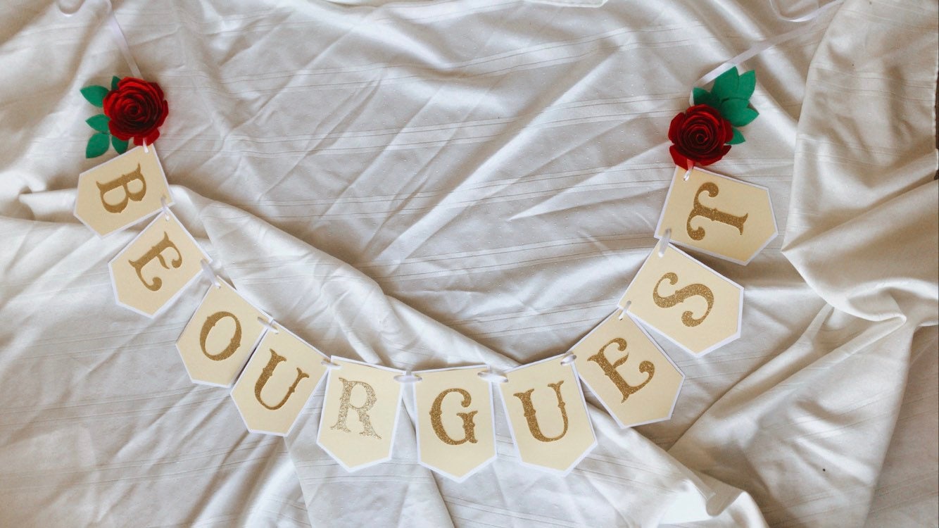 Be Our Guest Banner Belle Birthday Beauty and the Beast - Etsy