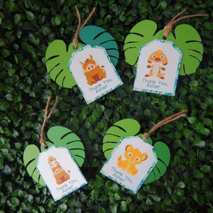 Baby Lion King Tags, Lion King Babyshower Tags, Goodie Bag Tags, Lion King thank you tags