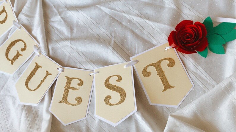 Be Our Guest Banner Belle Birthday Beauty and the Beast | Etsy