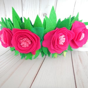 Moana Headband, Moana Flower Crown, Moana Felt Flowers, Moana Clip, Flower Crown, Flower crown, Moana Birthday, Moana Party Favors image 2