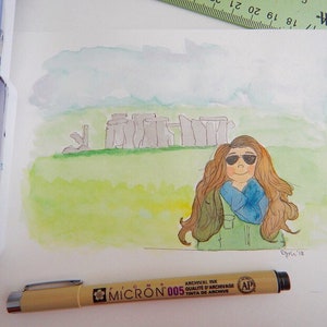 Custom Art, 1 Person + Background, Watercolor Illustrations, Childrens Illustrations, Family Portrait, Family Watercolor, Children Cartoon