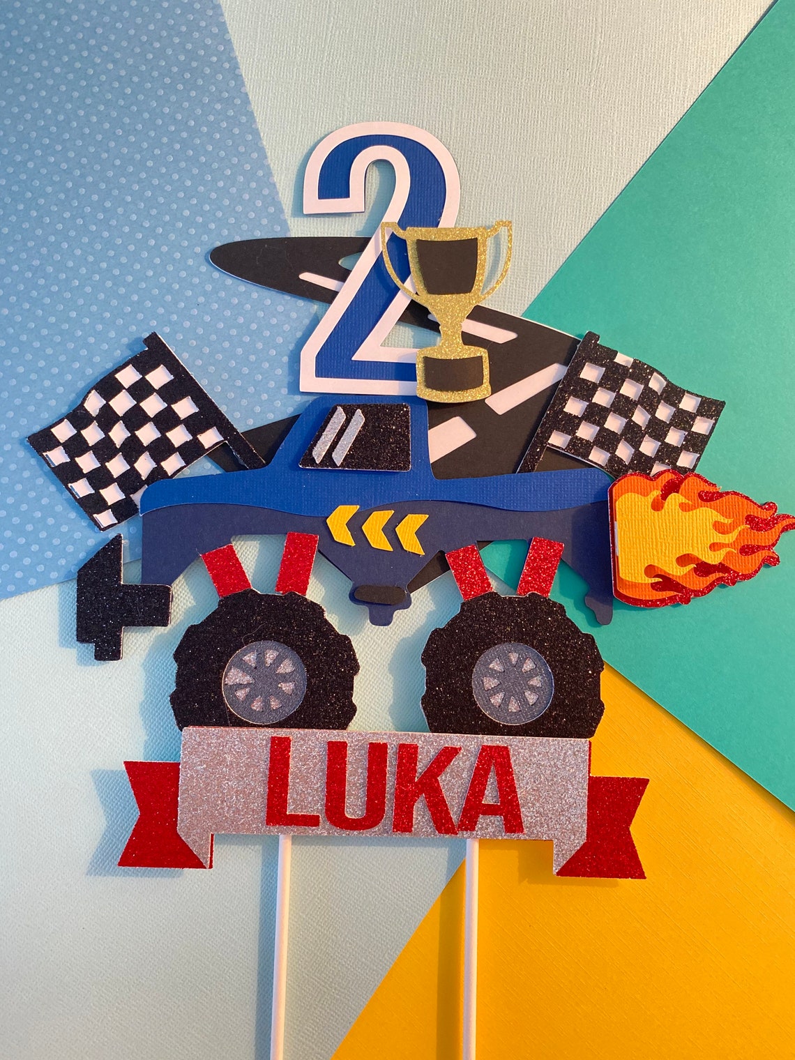 Monster Truck Cake Topper Monster Truck Topper Cars Theme - Etsy