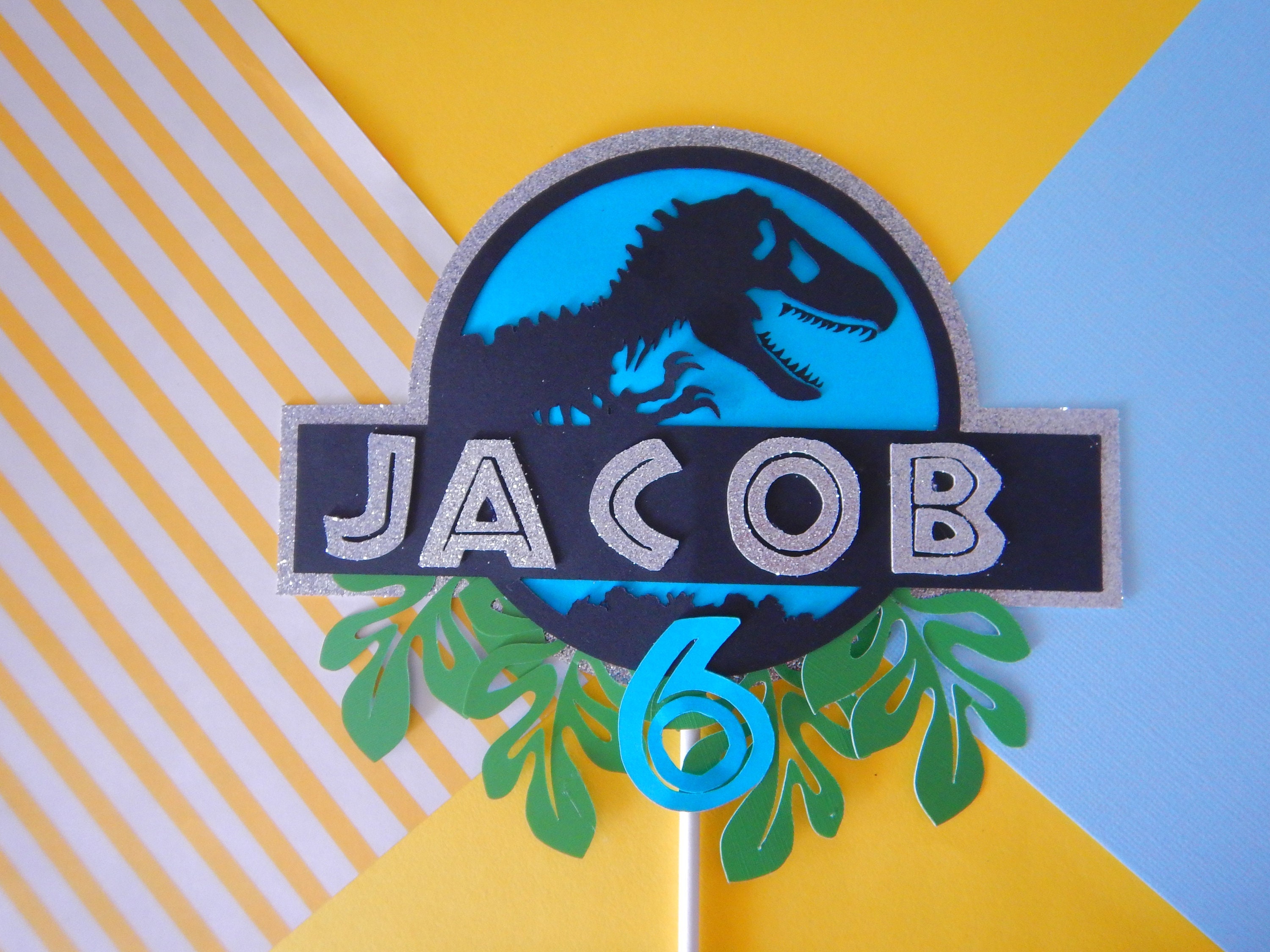 Personalized Jurassic World Cake Topper Jurassic Park Cake Etsy Personalized Jurassic World Cake Topper Jurassic Park Cake Etsy