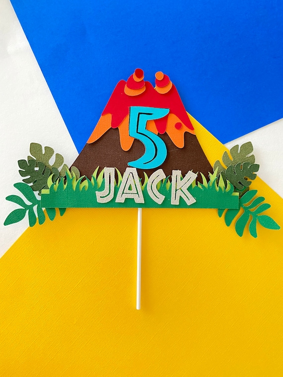 Volcano Cake Topper Volcano Birthday Theme Lava Birthday Etsy España
