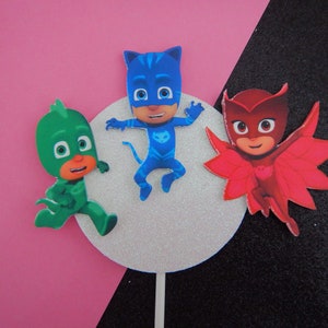 PJ Masks Cake Topper, PJ Masks Party Decor