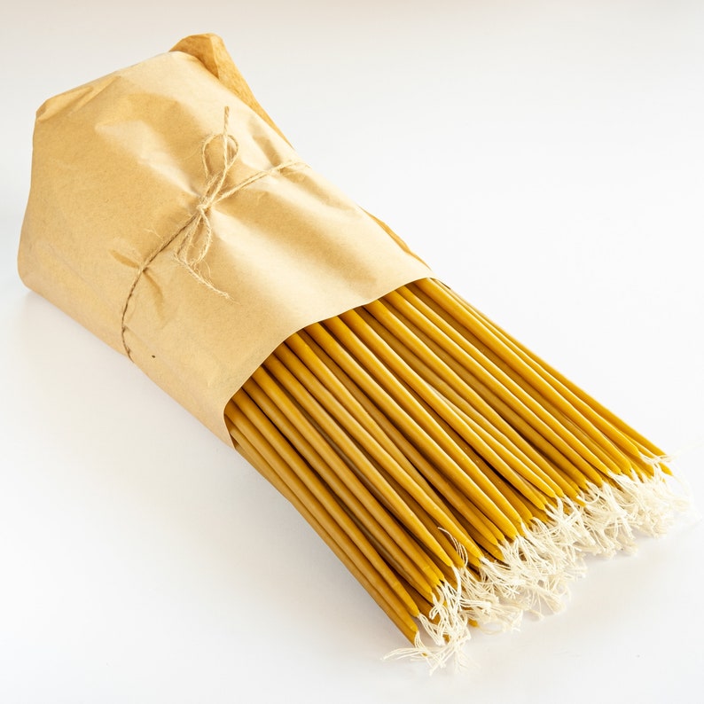 13 / 32cm Pure Beeswax Church Taper Candles Hand Etsy