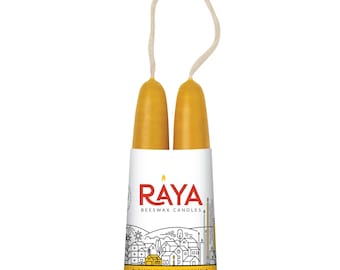 Hand Dipped Beeswax Taper Candles - 4 inch Classic Dinner Candles