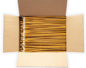 Pure Beeswax Tiny Taper Candles: Hand Dipped, Natural Honey Scent - 9", 11", 13" - 11lb / 5kg box
