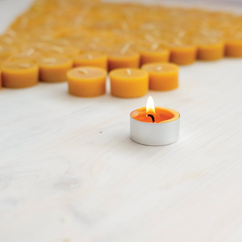 Tea Light Beeswax Candle Refills DISCOUNT PACK Nontoxic Etsy