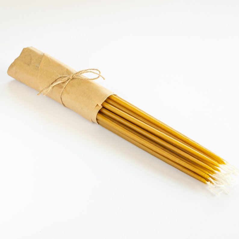 13 / 32cm Pure Beeswax Church Taper Candles Hand Etsy