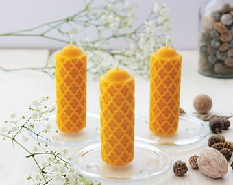 Candle of beeswax, natural beeswax candle, gothic candle of 100% beeswax, free shipping