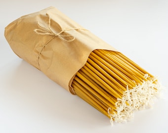 Handmade Beeswax Taper Candles - 11" Pure Church Candles